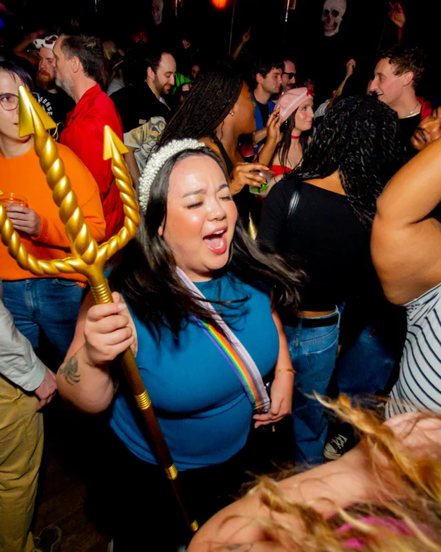 Hot Mess Halloween 2025 - Kimber was the DJ - Photo by @hellacurious