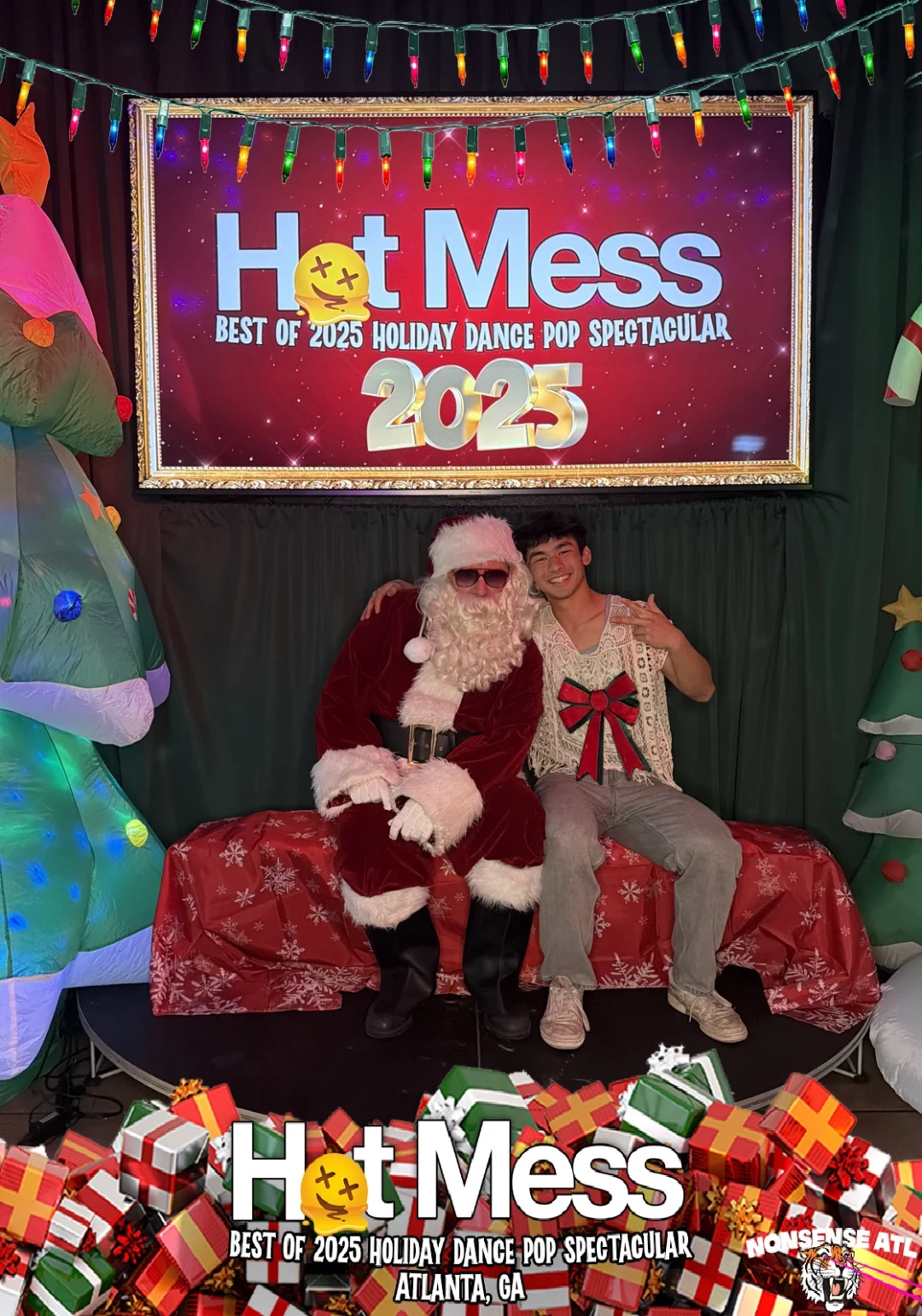 Hot Mess Best of 2025 Holiday Dance Pop Spectacular Santa Photos! Photo by The Grumpy Elf. LORE - December 6, 2025.