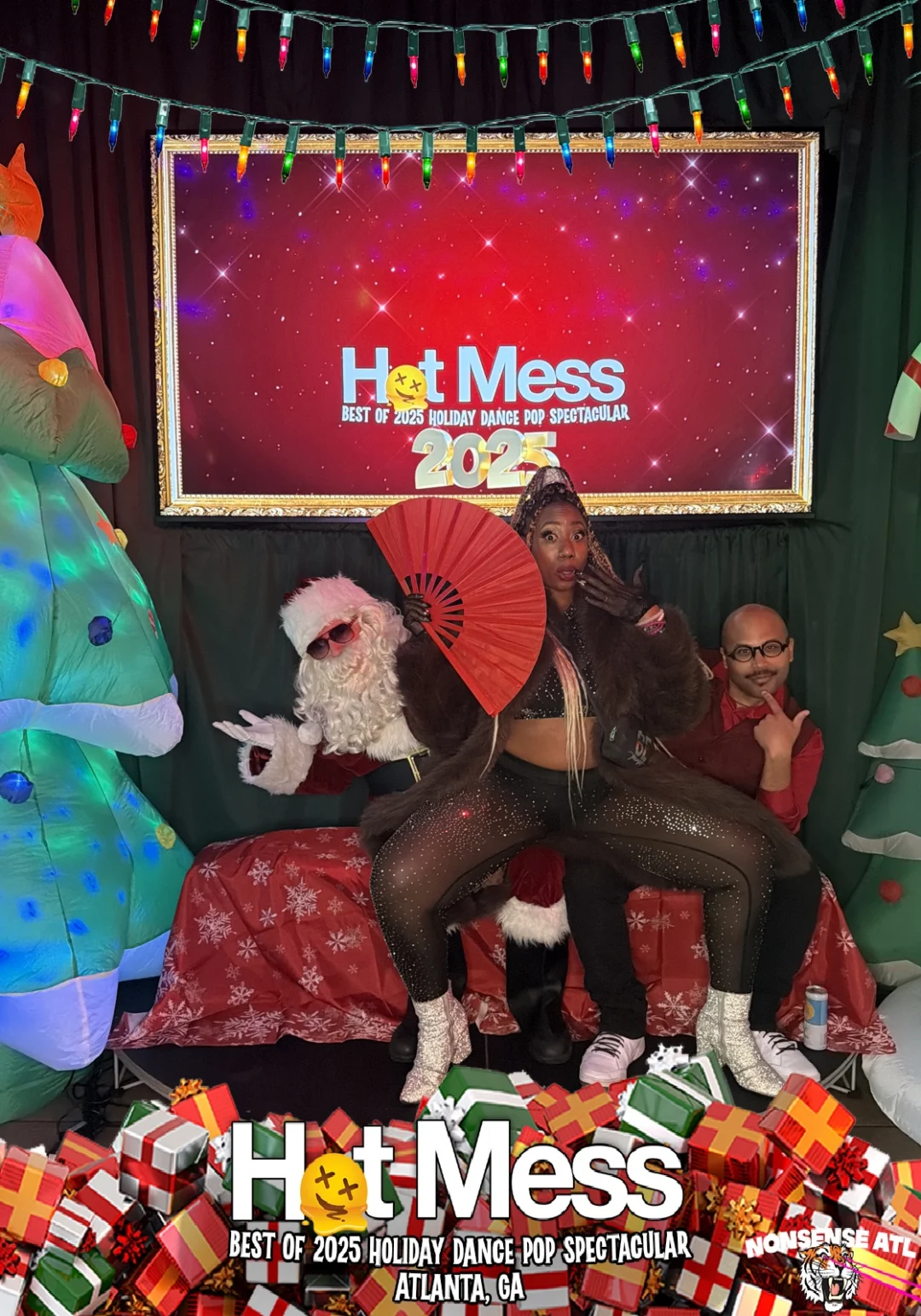 Hot Mess Best of 2025 Holiday Dance Pop Spectacular Santa Photos! Photo by The Grumpy Elf. LORE - December 6, 2025.