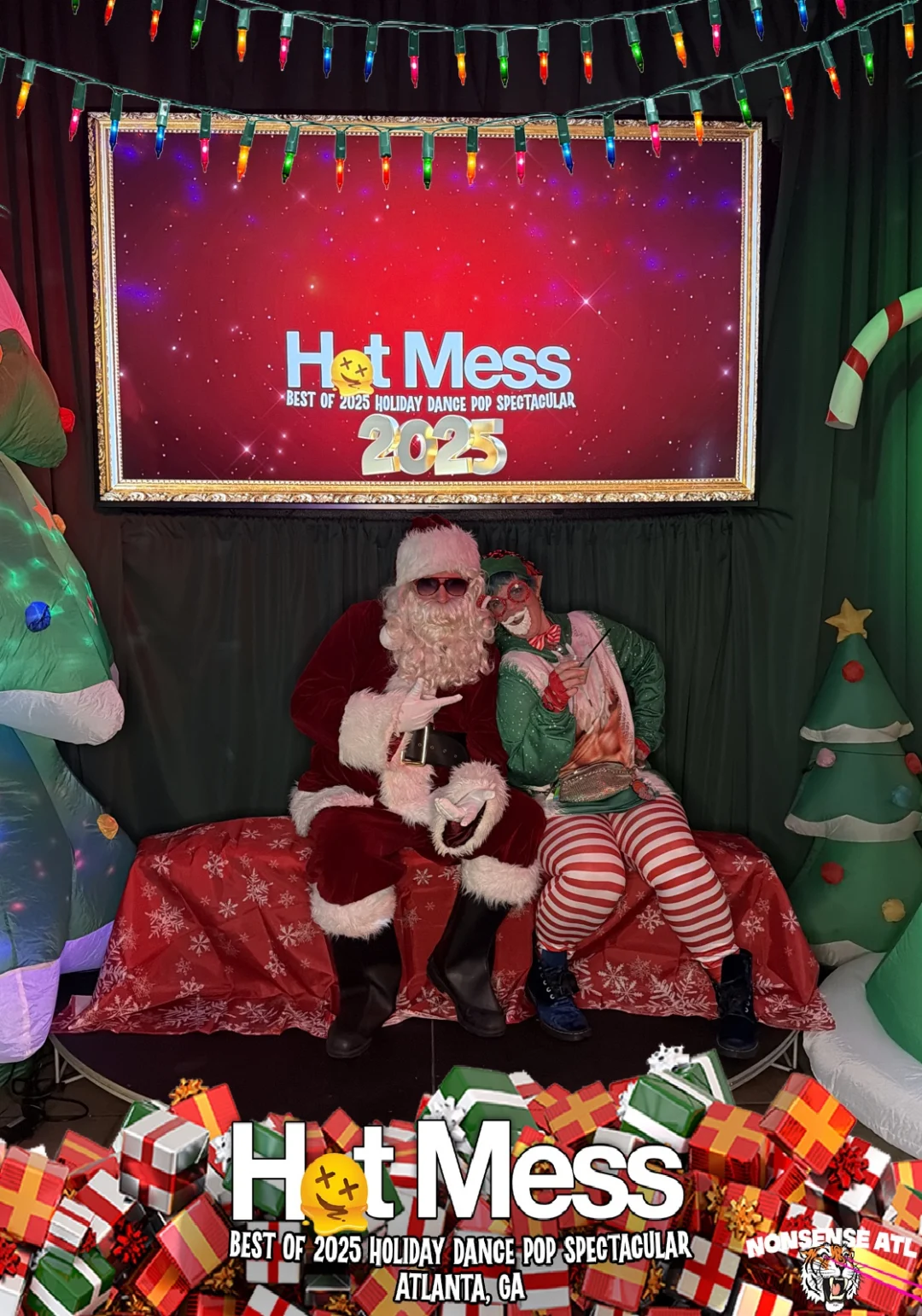 Hot Mess Best of 2025 Holiday Dance Pop Spectacular Santa Photos! Photo by The Grumpy Elf. LORE - December 6, 2025.