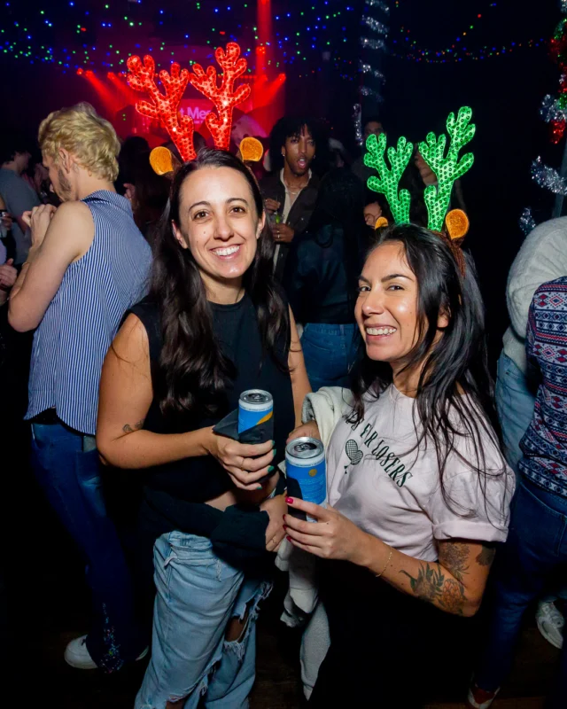 Nonsense Christmas 2025 - Kimber was the DJ - Scott was Santa - Madison was the Grumpy Elf - Photo by @hellacurious