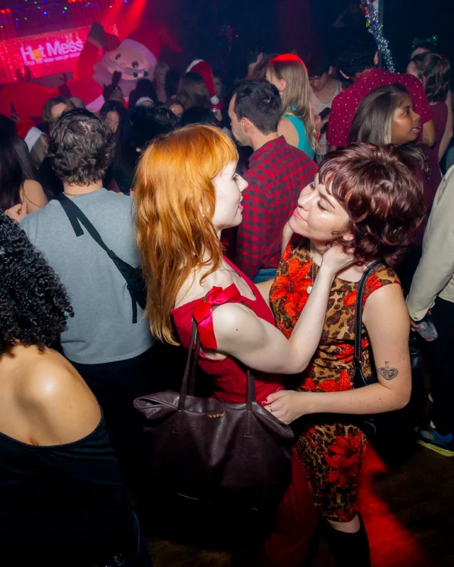 Nonsense Christmas 2025 - Kimber was the DJ - Scott was Santa - Madison was the Grumpy Elf - Photo by @hellacurious