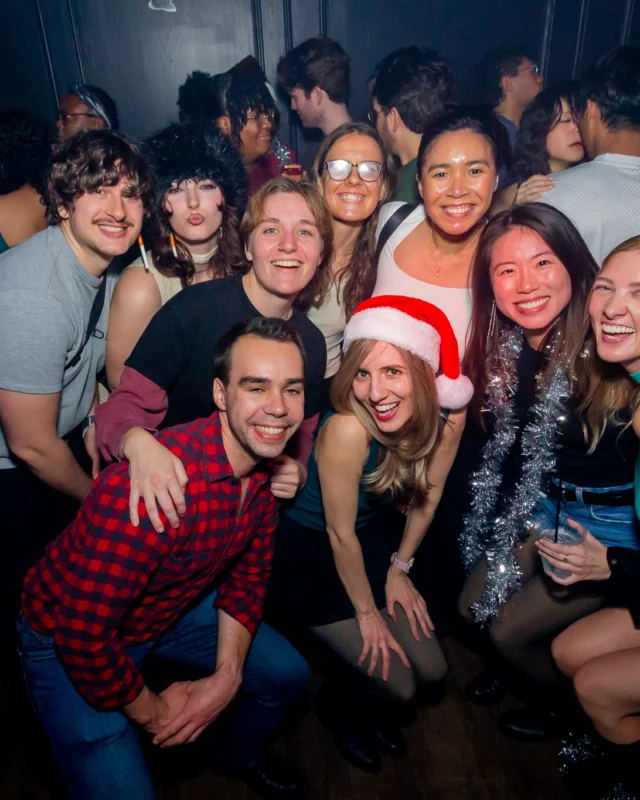 Nonsense Christmas 2025 - Kimber was the DJ - Scott was Santa - Madison was the Grumpy Elf - Photo by @hellacurious
