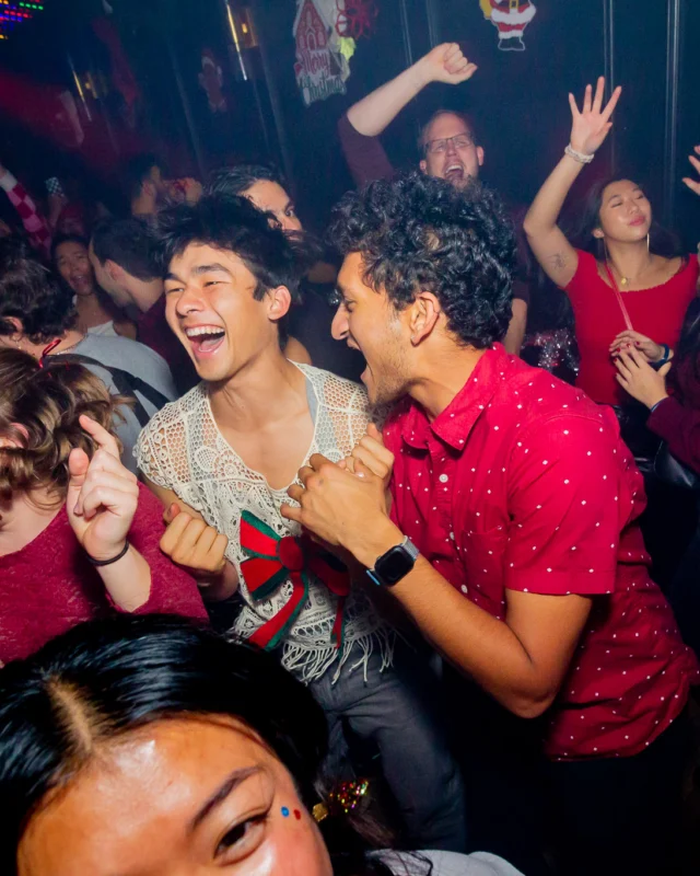 Nonsense Christmas 2025 - Kimber was the DJ - Scott was Santa - Madison was the Grumpy Elf - Photo by @hellacurious