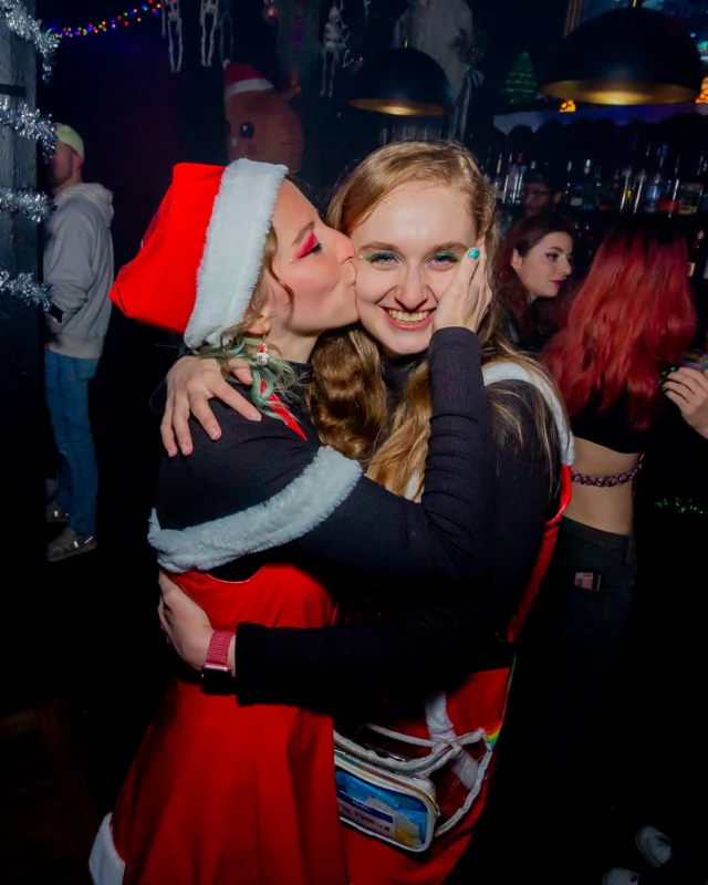 Nonsense Christmas 2025 - Kimber was the DJ - Scott was Santa - Madison was the Grumpy Elf - Photo by @hellacurious