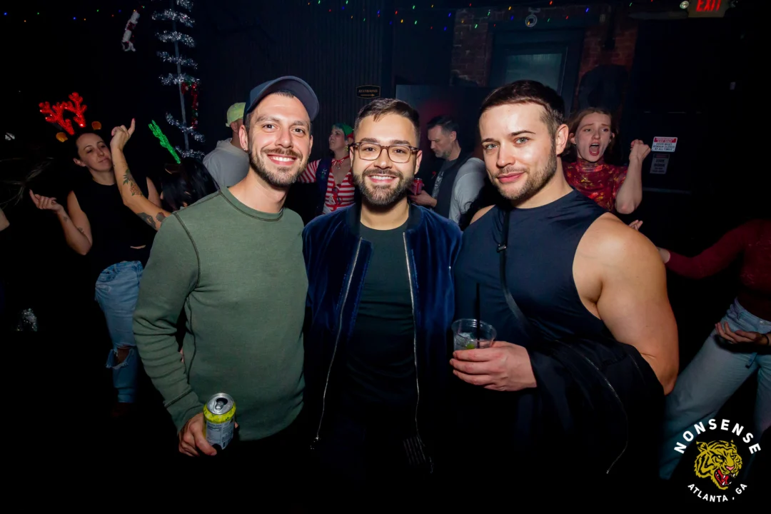 Nonsense Christmas 2025 - Kimber was the DJ - Scott was Santa - Madison was the Grumpy Elf - Photo by @hellacurious