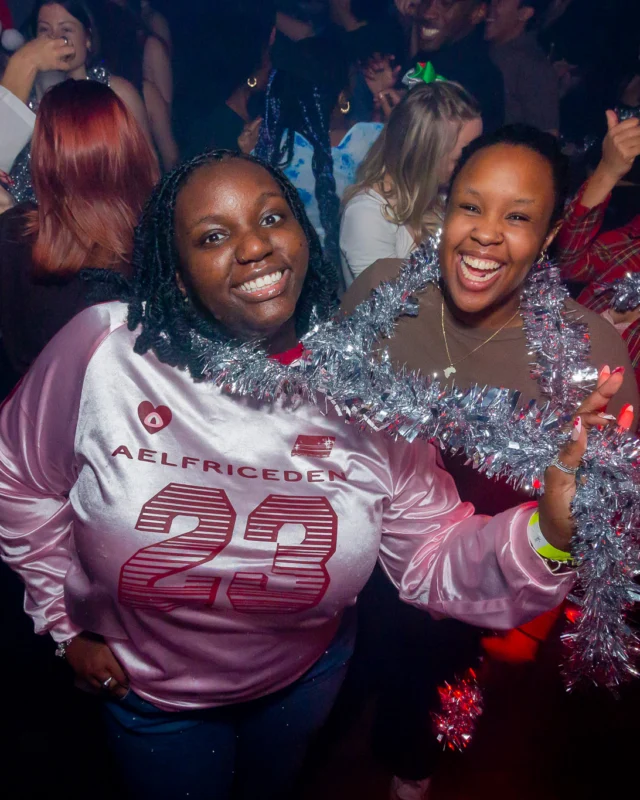Nonsense Christmas 2025 - Kimber was the DJ - Scott was Santa - Madison was the Grumpy Elf - Photo by @hellacurious