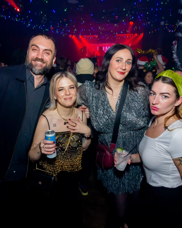 Nonsense Christmas 2025 - Kimber was the DJ - Scott was Santa - Madison was the Grumpy Elf - Photo by @hellacurious