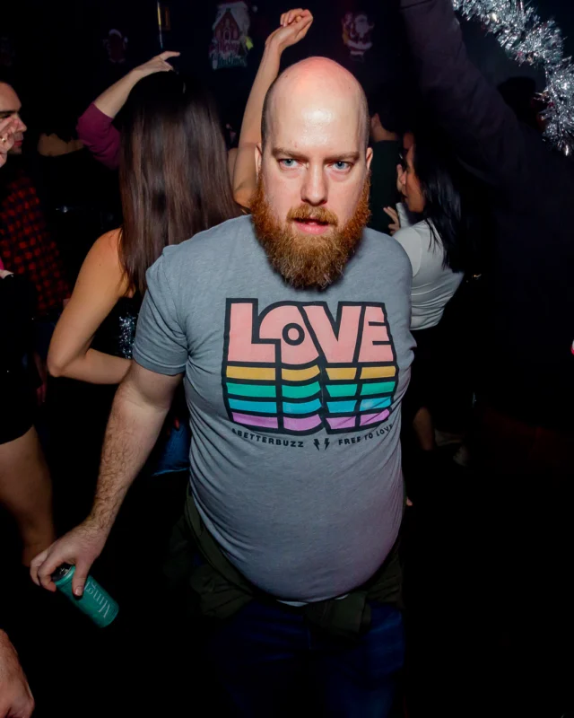 Nonsense Christmas 2025 - Kimber was the DJ - Scott was Santa - Madison was the Grumpy Elf - Photo by @hellacurious