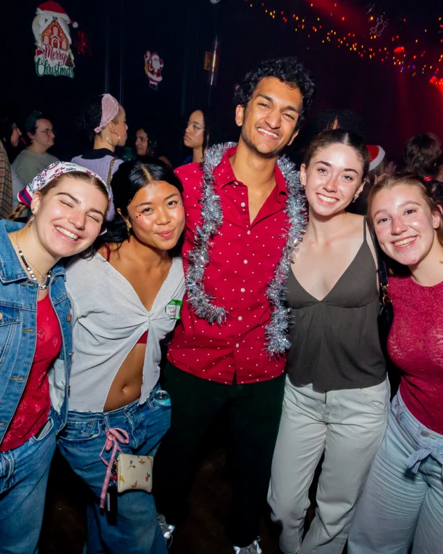 Nonsense Christmas 2025 - Kimber was the DJ - Scott was Santa - Madison was the Grumpy Elf - Photo by @hellacurious