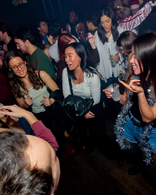 Nonsense Christmas 2025 - Kimber was the DJ - Scott was Santa - Madison was the Grumpy Elf - Photo by @hellacurious