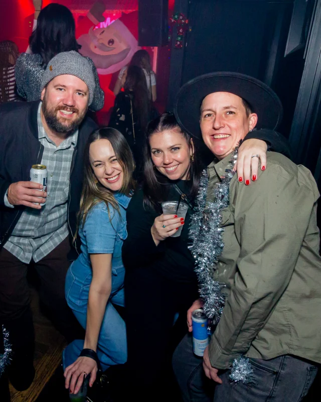 Nonsense Christmas 2025 - Kimber was the DJ - Scott was Santa - Madison was the Grumpy Elf - Photo by @hellacurious