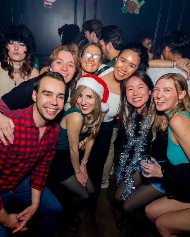 Nonsense Christmas 2025 - Kimber was the DJ - Scott was Santa - Madison was the Grumpy Elf - Photo by @hellacurious