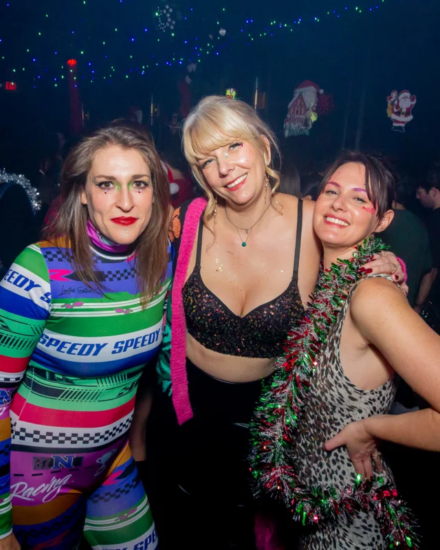 Nonsense Christmas 2025 - Kimber was the DJ - Scott was Santa - Madison was the Grumpy Elf - Photo by @hellacurious