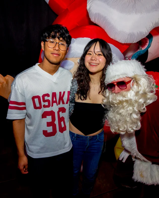 Nonsense Christmas 2025 - Kimber was the DJ - Scott was Santa - Madison was the Grumpy Elf - Photo by @hellacurious