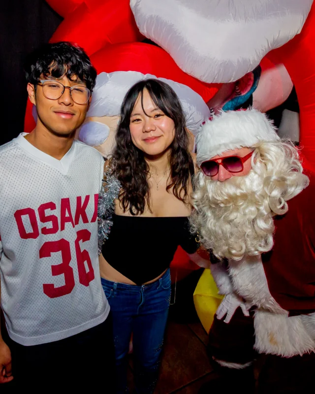 Nonsense Christmas 2025 - Kimber was the DJ - Scott was Santa - Madison was the Grumpy Elf - Photo by @hellacurious