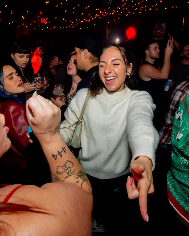 Nonsense Christmas 2025 - Kimber was the DJ - Scott was Santa - Madison was the Grumpy Elf - Photo by @hellacurious