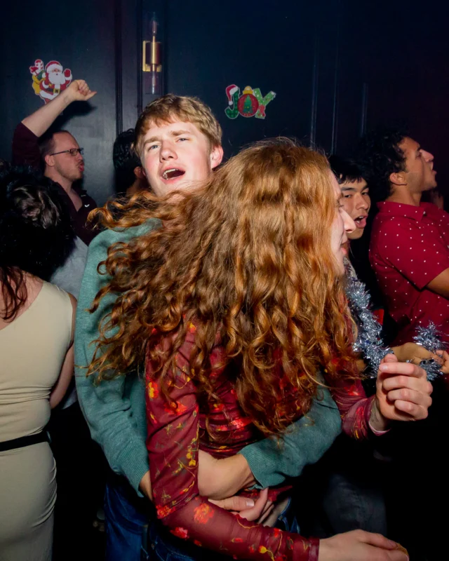 Nonsense Christmas 2025 - Kimber was the DJ - Scott was Santa - Madison was the Grumpy Elf - Photo by @hellacurious
