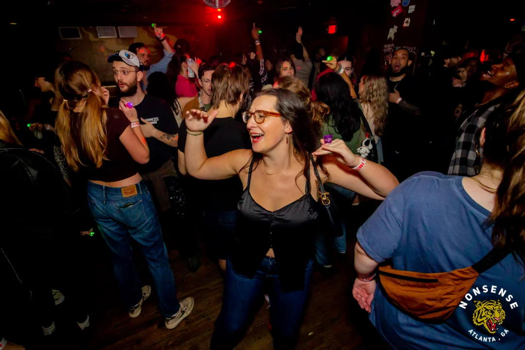 Hot Mess Dance Party on Ponce - January 2026 @ 404.EXE. Kimber + Tom Bruno were the DJs. Photo by @Hellacurious.
