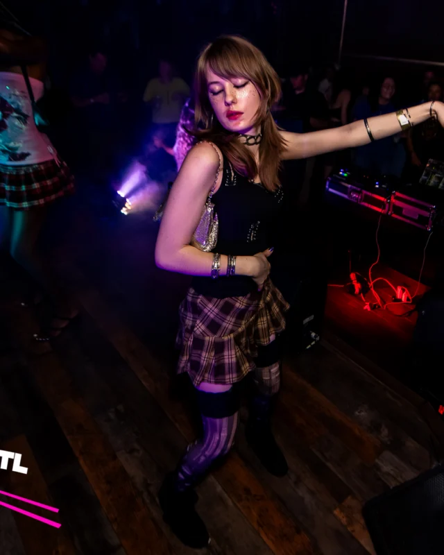 Indie Sleaze Dance Party - May 2026 @ Drunken Unicorn - Atlanta, GA. Kimber was the DJ. Photo by @stevohendo1989.