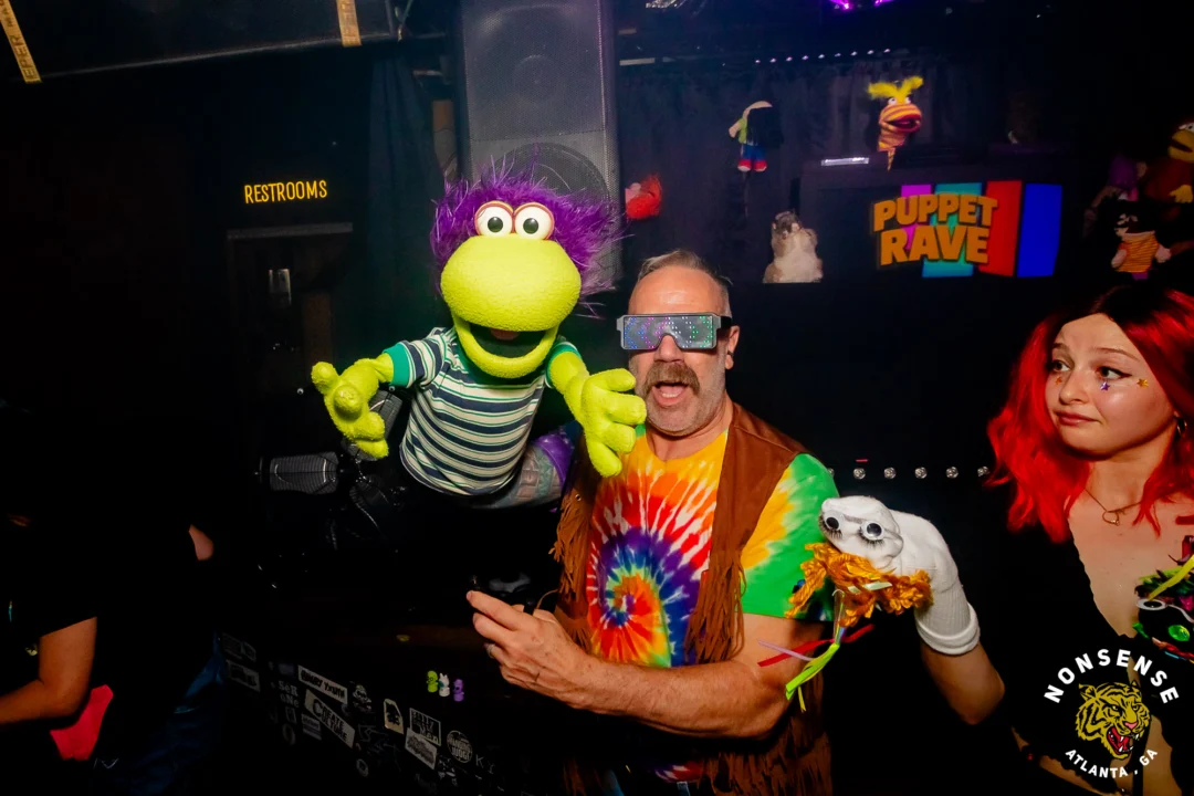 PUPPET RAVE (aka I Can't Believe It's Not A Drum Circle, Because It's A Puppet Rave) - July 18, 2026 - DJ Kandi Sprinkle & Crew - A Nonsense ATL Original Event. The Drunken Unicorn - Atlanta, GA @dayamarionette