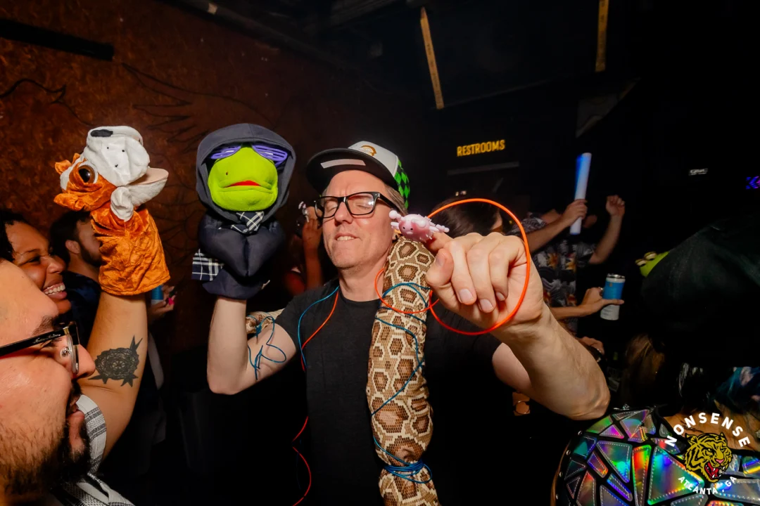PUPPET RAVE (aka I Can't Believe It's Not A Drum Circle, Because It's A Puppet Rave) - July 18, 2026 - DJ Kandi Sprinkle & Crew - A Nonsense ATL Original Event. The Drunken Unicorn - Atlanta, GA @dayamarionette