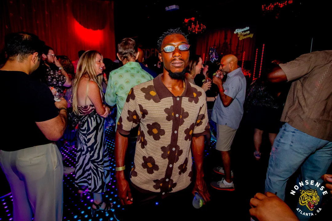 Atlanta Disco Society XVIII. Saturday September 12, 2026 at The Garden Club. Kimber was the DJ. Y'all, that dance floor. The disco skaters. The disco vibes we immaculate. Atlanta is a disco city. Photo: @hellacurious