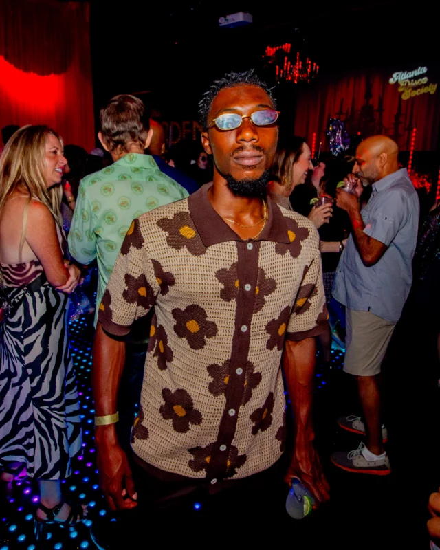 Atlanta Disco Society XVIII. Saturday September 12, 2026 at The Garden Club. Kimber was the DJ. Y'all, that dance floor. The disco skaters. The disco vibes we immaculate. Atlanta is a disco city. Photo: @hellacurious