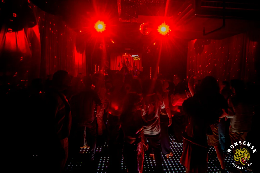 Atlanta Disco Society XVIII. Saturday September 12, 2026 at The Garden Club. Kimber was the DJ. Y'all, that dance floor. The disco skaters. The disco vibes we immaculate. Atlanta is a disco city. Photo: @hellacurious
