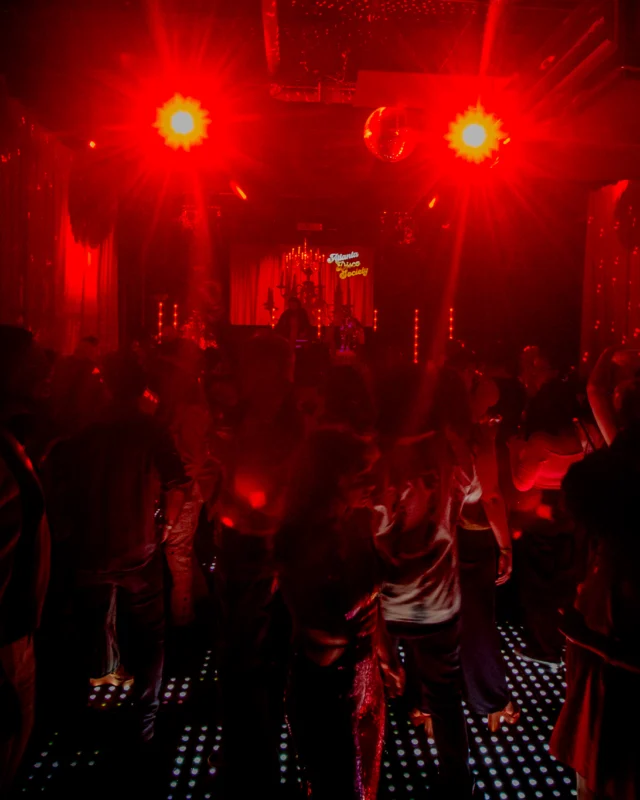 Atlanta Disco Society XVIII. Saturday September 12, 2026 at The Garden Club. Kimber was the DJ. Y'all, that dance floor. The disco skaters. The disco vibes we immaculate. Atlanta is a disco city. Photo: @hellacurious