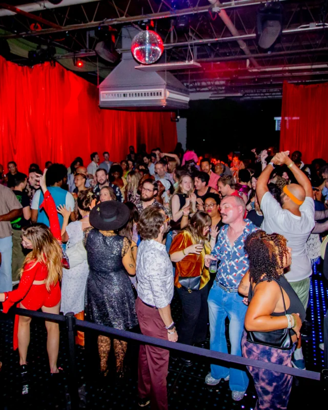 Atlanta Disco Society XVIII. Saturday September 12, 2026 at The Garden Club. Kimber was the DJ. Y'all, that dance floor. The disco skaters. The disco vibes we immaculate. Atlanta is a disco city. Photo: @hellacurious