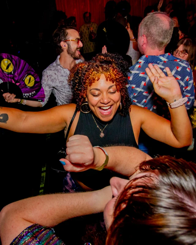 Atlanta Disco Society XVIII. Saturday September 12, 2026 at The Garden Club. Kimber was the DJ. Y'all, that dance floor. The disco skaters. The disco vibes we immaculate. Atlanta is a disco city. Photo: @hellacurious
