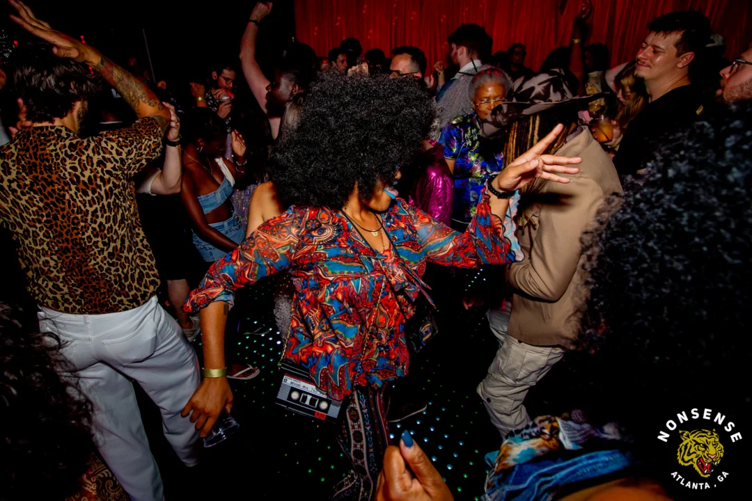Atlanta Disco Society XVIII. Saturday September 12, 2026 at The Garden Club. Kimber was the DJ. Y'all, that dance floor. The disco skaters. The disco vibes we immaculate. Atlanta is a disco city. Photo: @hellacurious