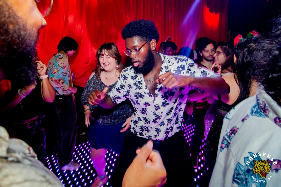 Atlanta Disco Society XVIII. Saturday September 12, 2026 at The Garden Club. Kimber was the DJ. Y'all, that dance floor. The disco skaters. The disco vibes we immaculate. Atlanta is a disco city. Photo: @hellacurious