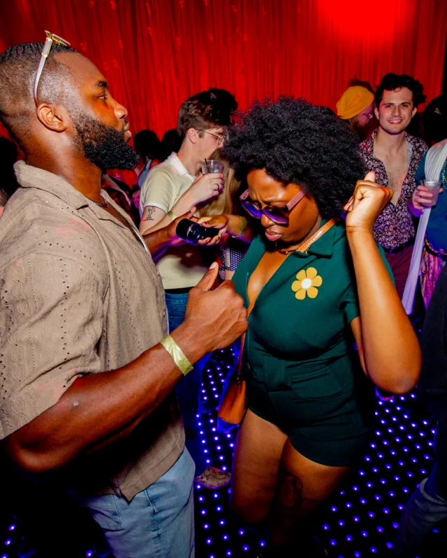 Atlanta Disco Society XVIII. Saturday September 12, 2026 at The Garden Club. Kimber was the DJ. Y'all, that dance floor. The disco skaters. The disco vibes we immaculate. Atlanta is a disco city. Photo: @hellacurious