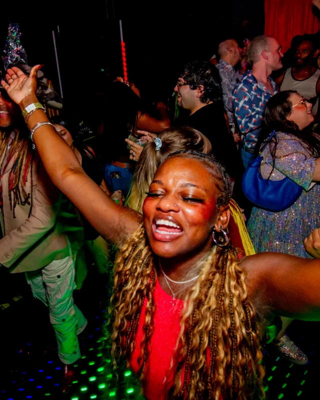Atlanta Disco Society XVIII. Saturday September 12, 2026 at The Garden Club. Kimber was the DJ. Y'all, that dance floor. The disco skaters. The disco vibes we immaculate. Atlanta is a disco city. Photo: @hellacurious