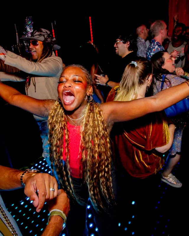 Atlanta Disco Society XVIII. Saturday September 12, 2026 at The Garden Club. Kimber was the DJ. Y'all, that dance floor. The disco skaters. The disco vibes we immaculate. Atlanta is a disco city. Photo: @hellacurious