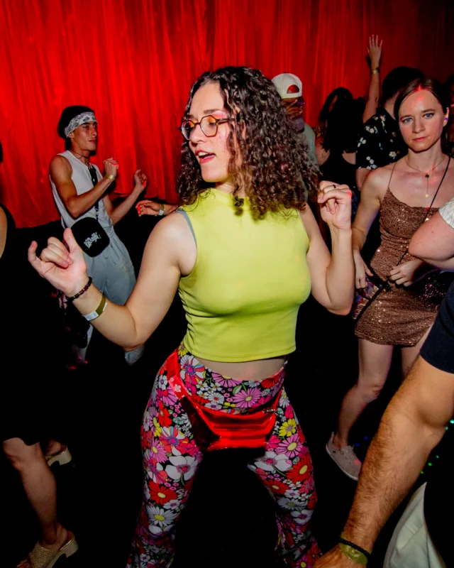 Atlanta Disco Society XVIII. Saturday September 12, 2026 at The Garden Club. Kimber was the DJ. Y'all, that dance floor. The disco skaters. The disco vibes we immaculate. Atlanta is a disco city. Photo: @hellacurious