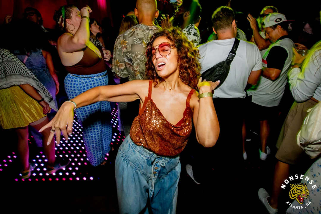Atlanta Disco Society XVIII. Saturday September 12, 2026 at The Garden Club. Kimber was the DJ. Y'all, that dance floor. The disco skaters. The disco vibes we immaculate. Atlanta is a disco city. Photo: @hellacurious