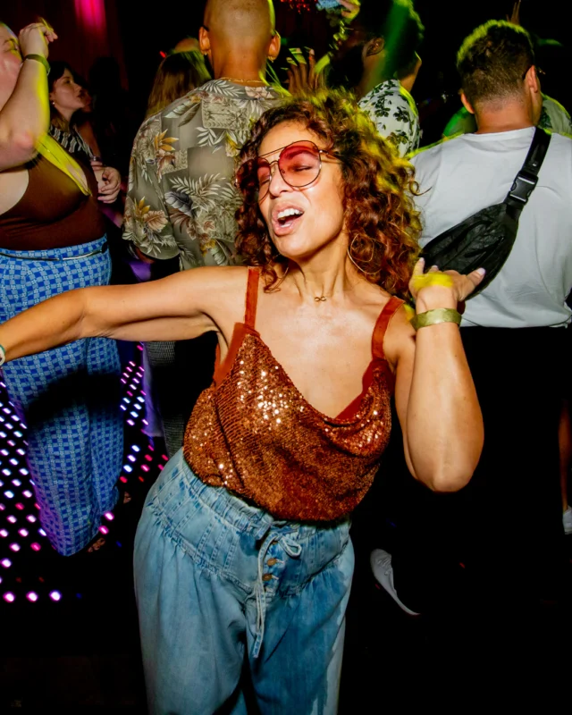 Atlanta Disco Society XVIII. Saturday September 12, 2026 at The Garden Club. Kimber was the DJ. Y'all, that dance floor. The disco skaters. The disco vibes we immaculate. Atlanta is a disco city. Photo: @hellacurious